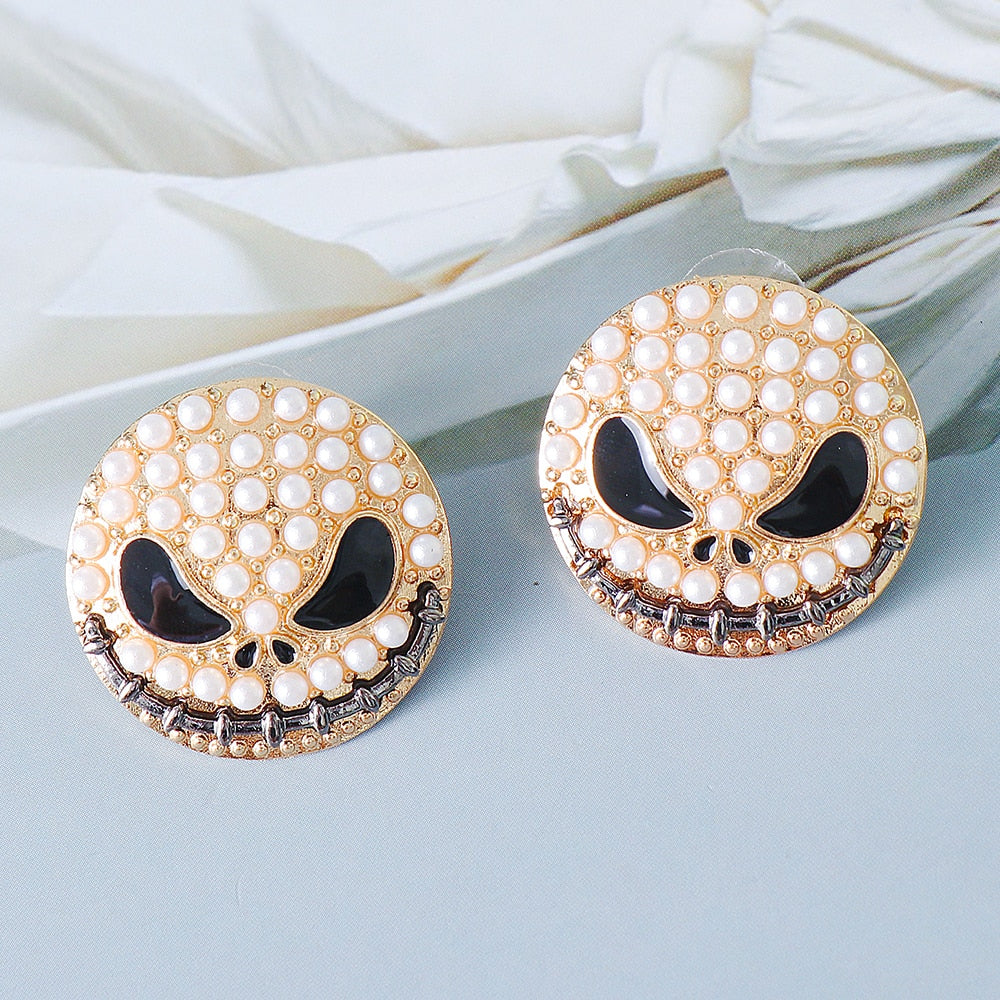 Rhinestone Cartoon Game Cartoon Earrings Crystal Drop Snow Monster Earring