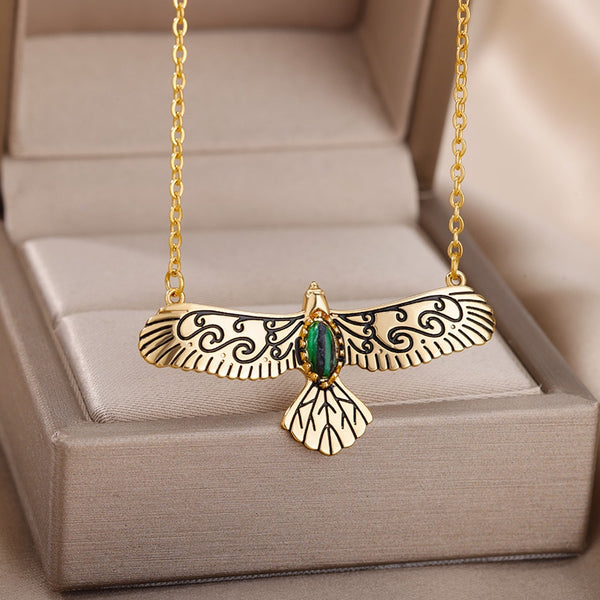 Lucky Punk Flying Eagle Choker Necklace For Women Men