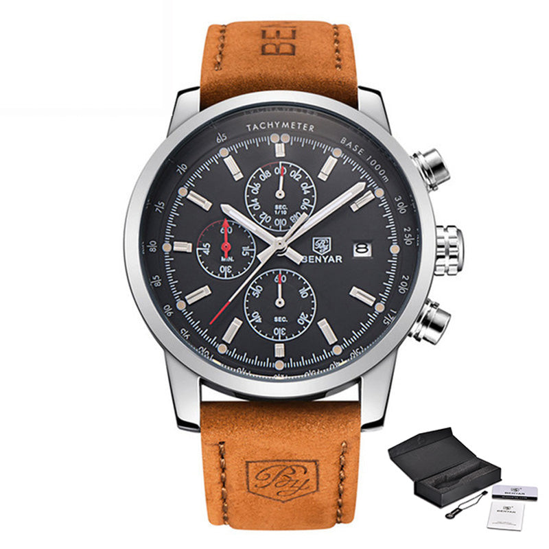 Men Luxury  Quartz Watch Fashion Chronograph Watch