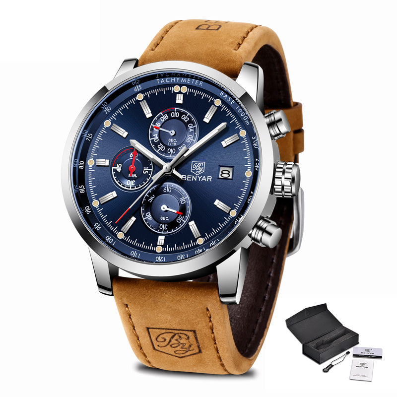 Men Luxury  Quartz Watch Fashion Chronograph Watch