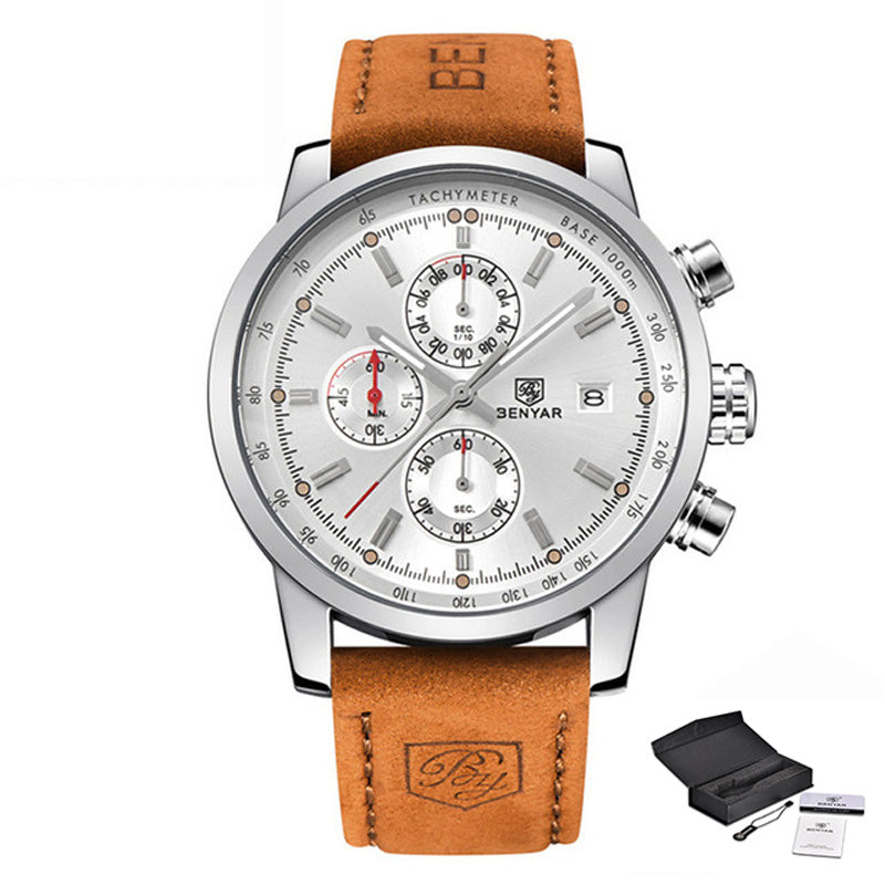 Men Luxury  Quartz Watch Fashion Chronograph Watch