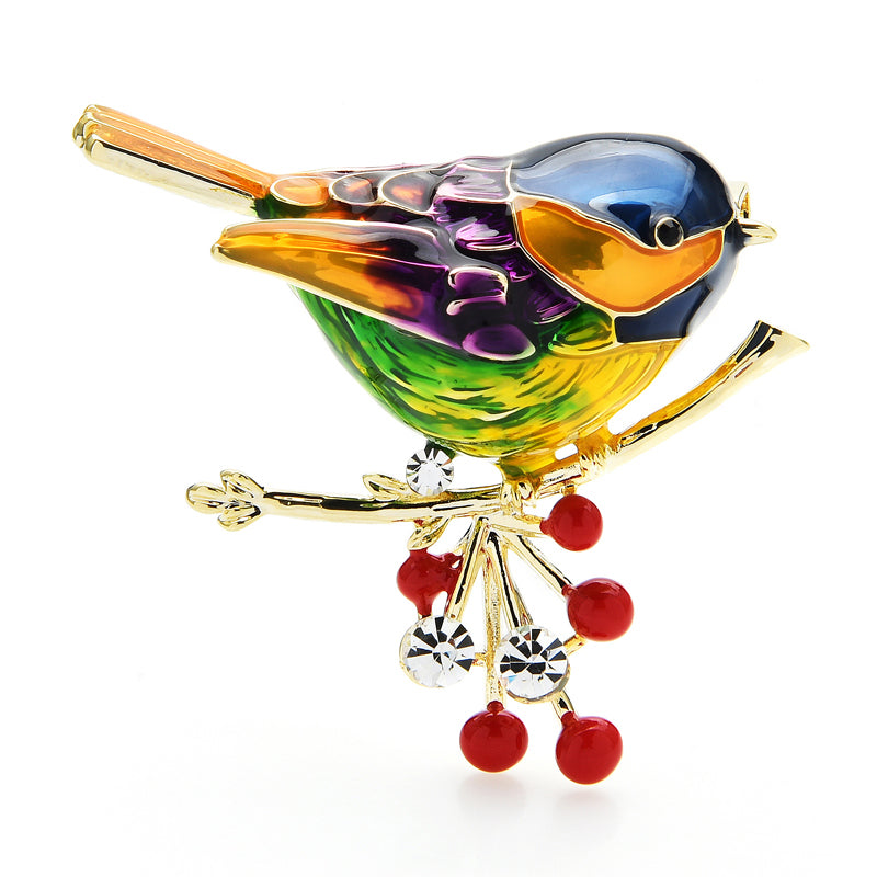 Multicolor Bird Brooch Pins Quality Enamel Ainmal Brooches