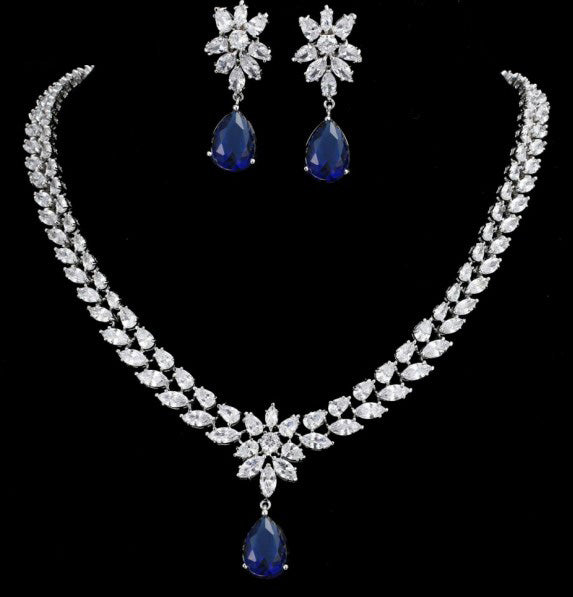 AAA Multicolor Zircon Personality Symmetric Jewelry Sets