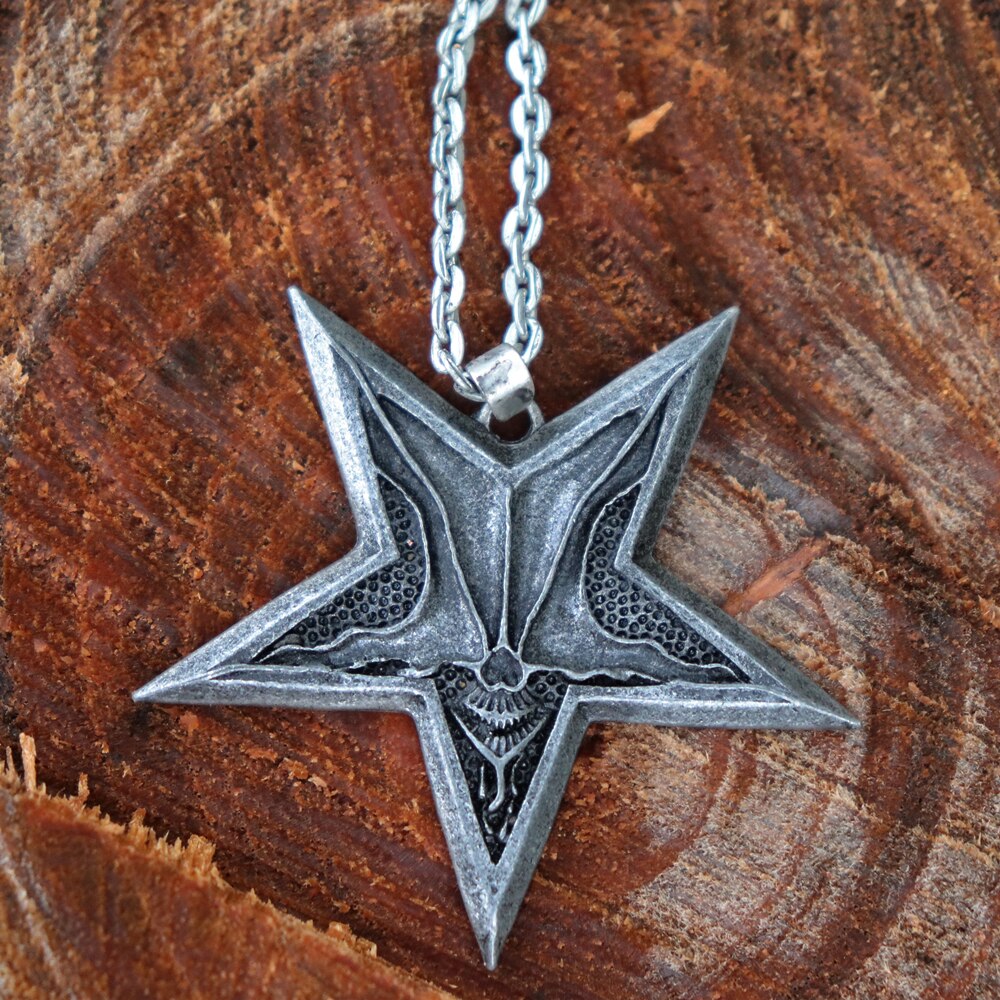 Mens Satanic Satan Inverted Pentagram Necklaces