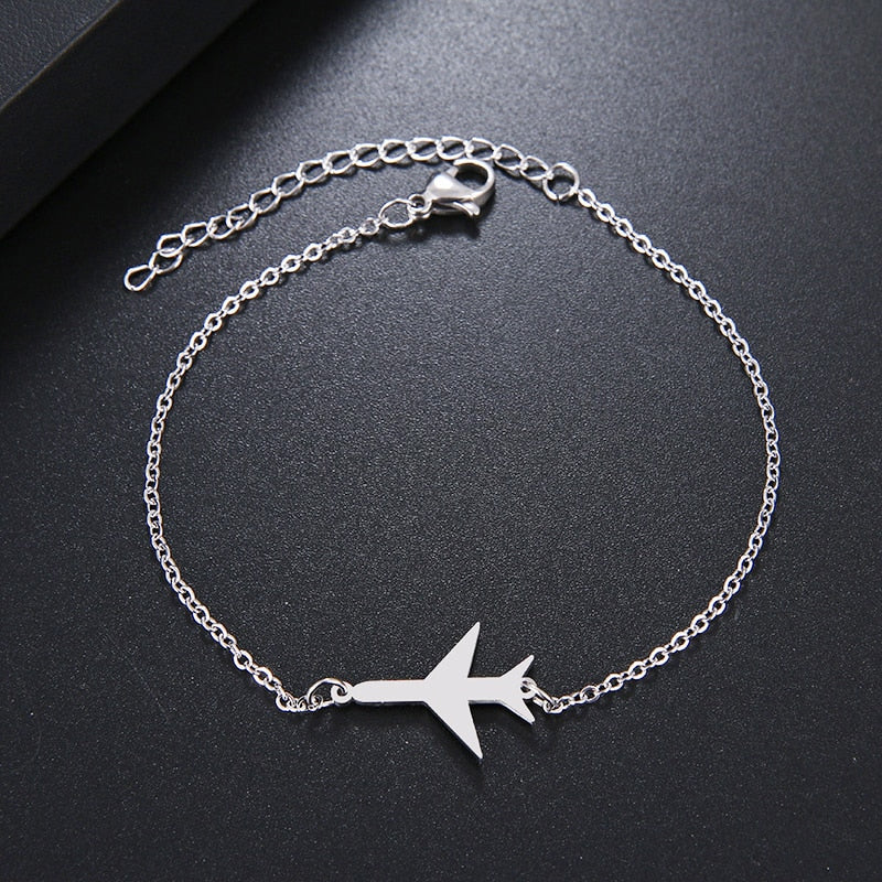 Gold And Silver Color Aircraft Pulseira  Bracelet