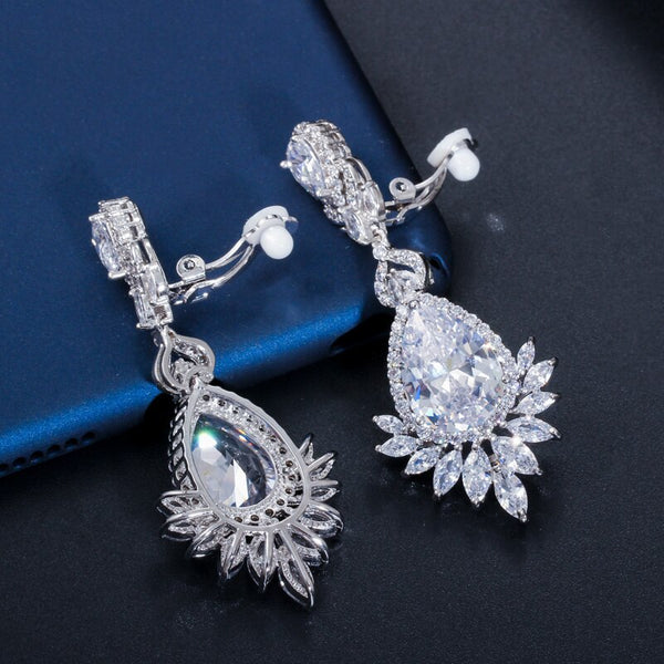 Zircons No Hole Piercing Ear Jewelry