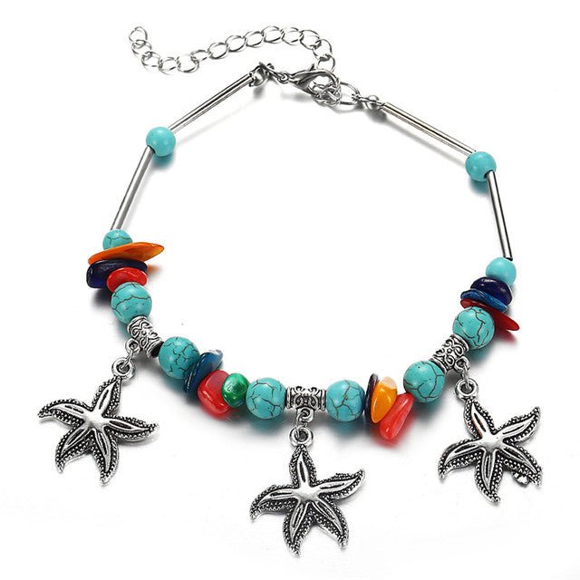 Shell Anklet Beads Starfish Anklets For Women