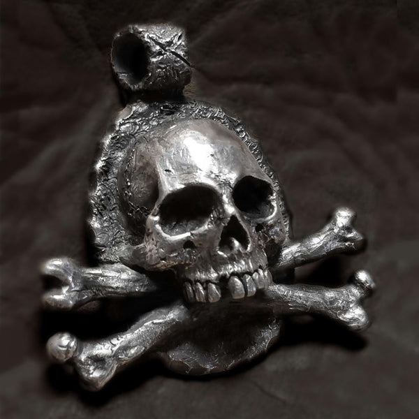 Gothic 316L Stainless Steel Crossbones Pendant