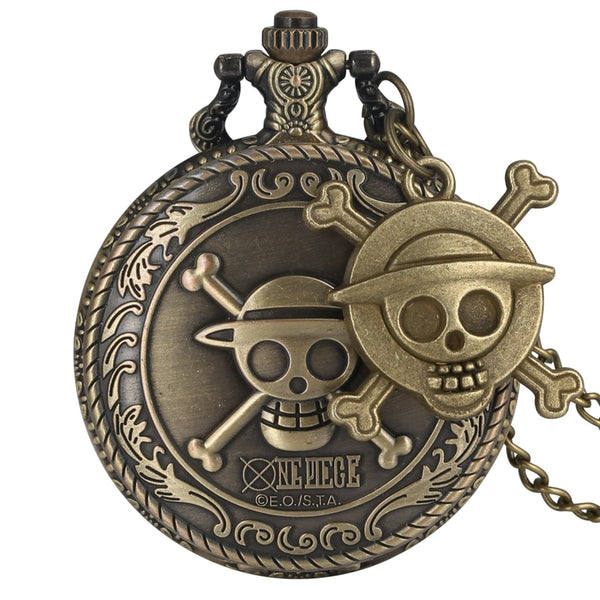 Vintage Pirate Luffy One Piece Quartz Pocket Watch