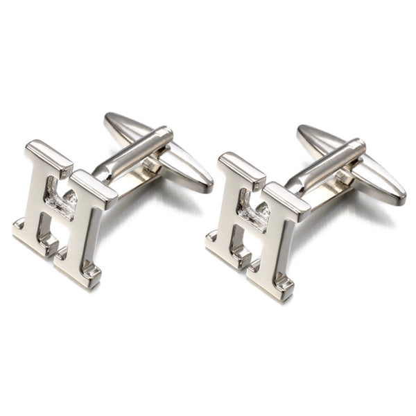 Letters H Cufflinks For Men With Cufflinks Box