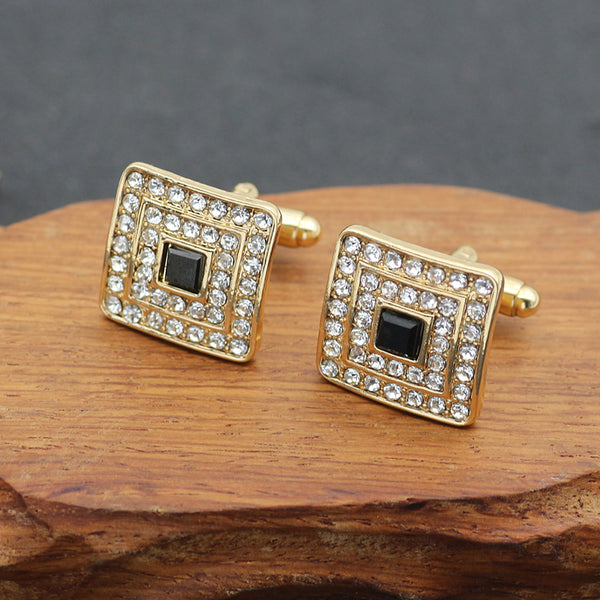 Luxury Rhinestone Crystal Business Lawyer Square Cufflinks