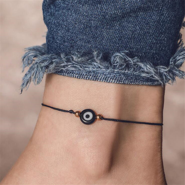 Turkish Black Eye Charm Anklets for Women Men