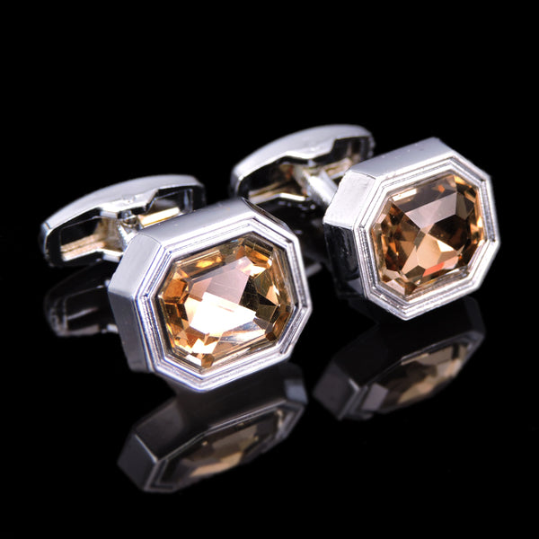 Fashion Pink Crystal Cufflinks men