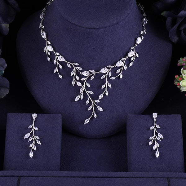 trendy Wedding Necklace Earrings For Women