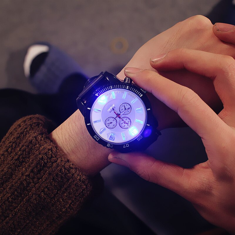 Silicone Fashion Hours Led Luminous Glow Super Large Dial Trend watch