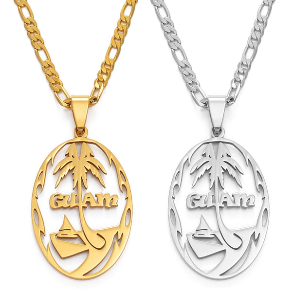 Women Men Gold Color/Silver Color Guam Pendant