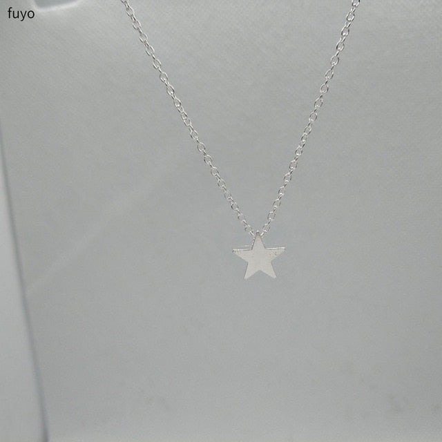 Bohemian Tiny Heart Star Necklace