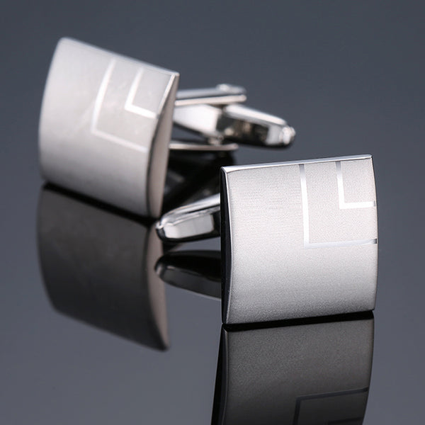 laser metal French shirts cuffs Cufflinks