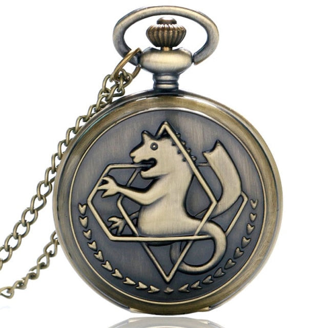 Vintage Fullmetal Alchemist Quartz Pocket Watch