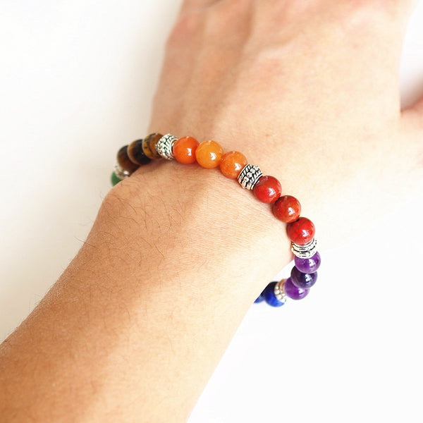 Mixed Stone 7 Chakra Bracelet en