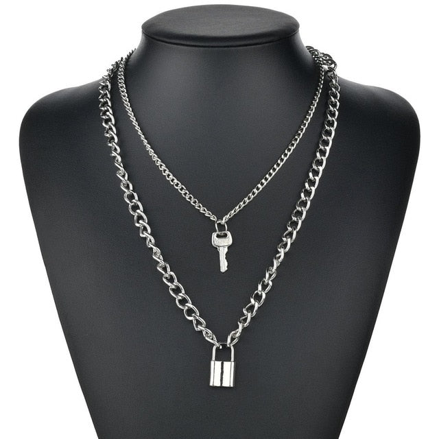 Hip Hop Multi Layers chain necklace