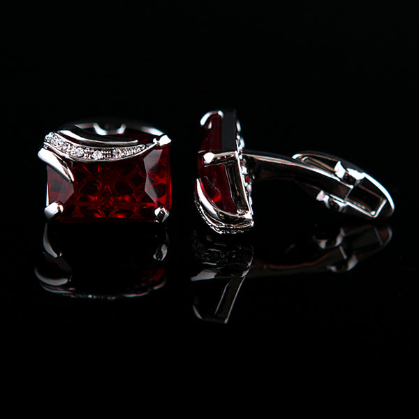 Red Pierced cuff links