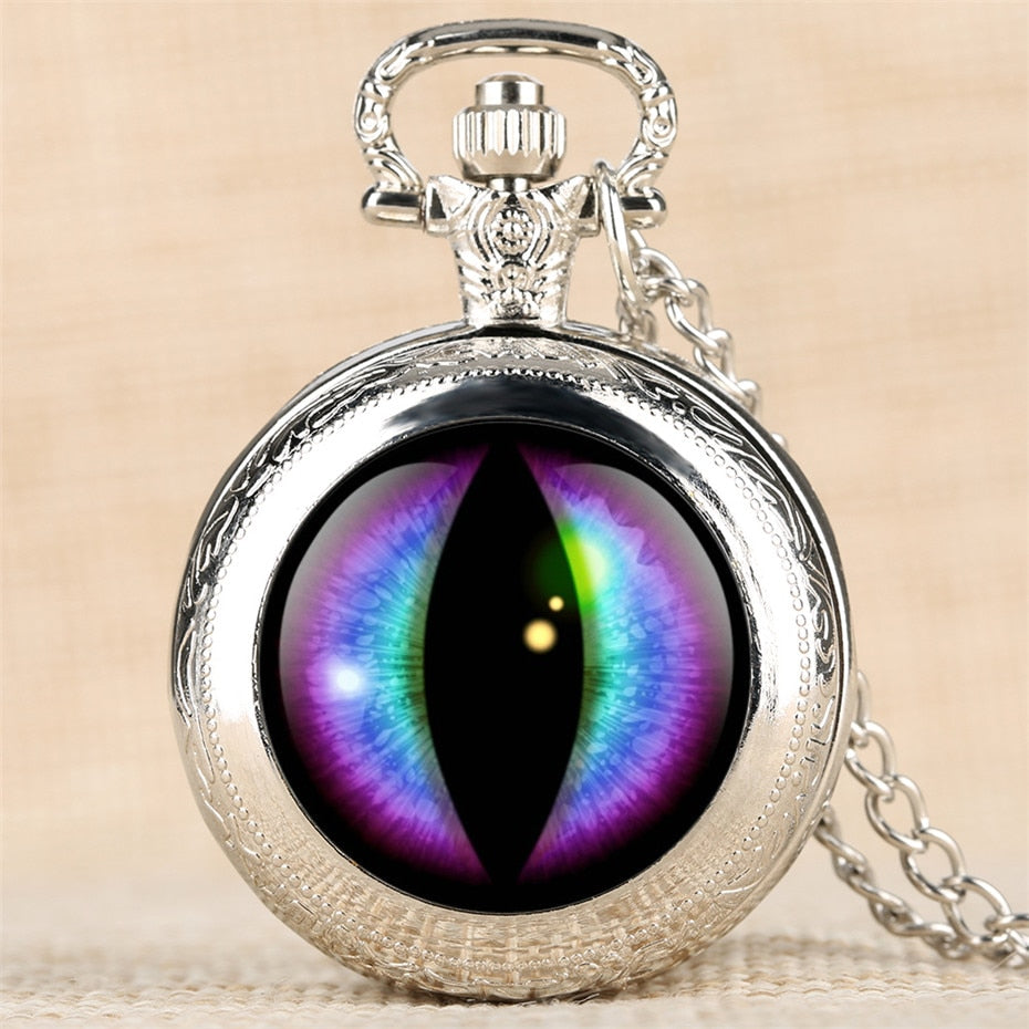 Vintage Creative Eye Design Quartz  Pocket Watch