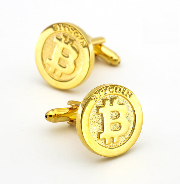 Men  Bitcoin Cuff Links