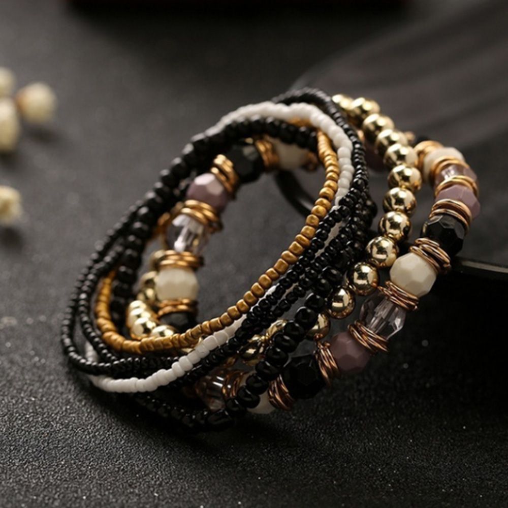 7 Pcs/Set Four Seasons Bohemian Multi-layer Beaded Bracelet