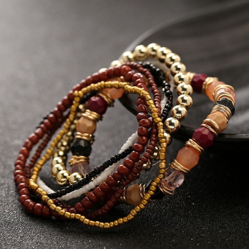 7 Pcs/Set Four Seasons Bohemian Multi-layer Beaded Bracelet