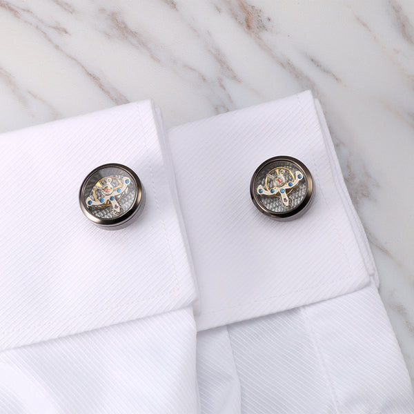 Movement Tourbillon Cufflinks For Mens