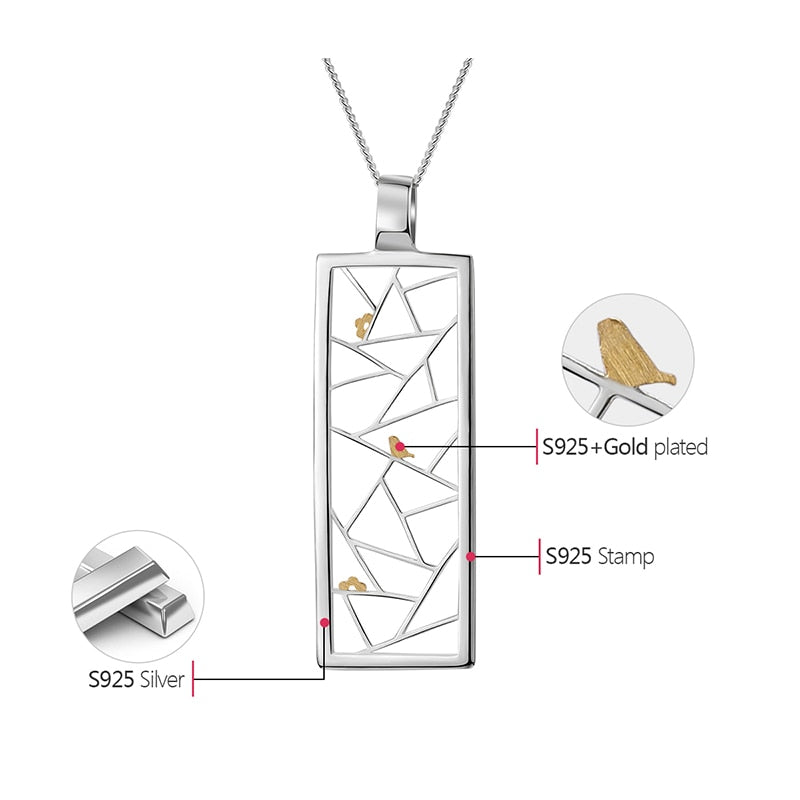 925 Sterling Silver  Oriental Element Window Decoration Paper-cut Design Pendant without Necklace