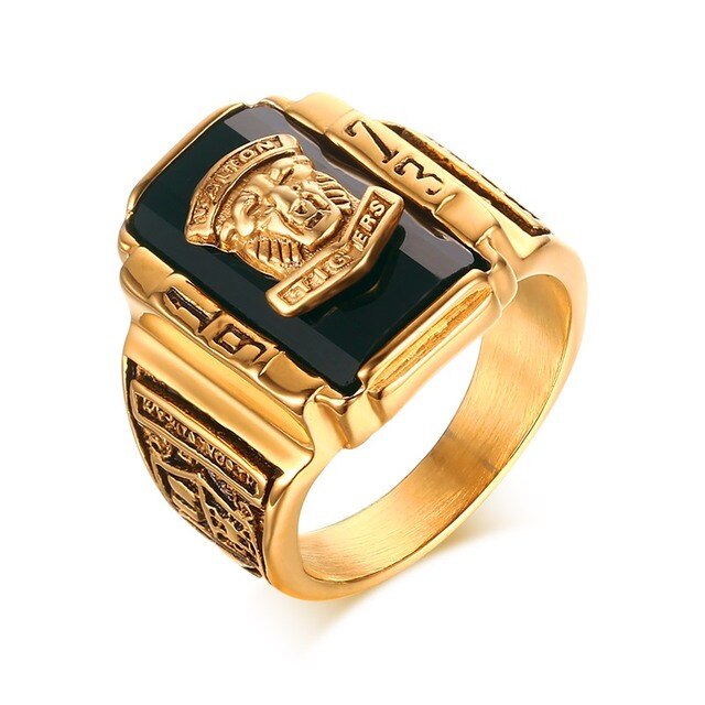 Men Vintage Signet Ring for Male Jewelry