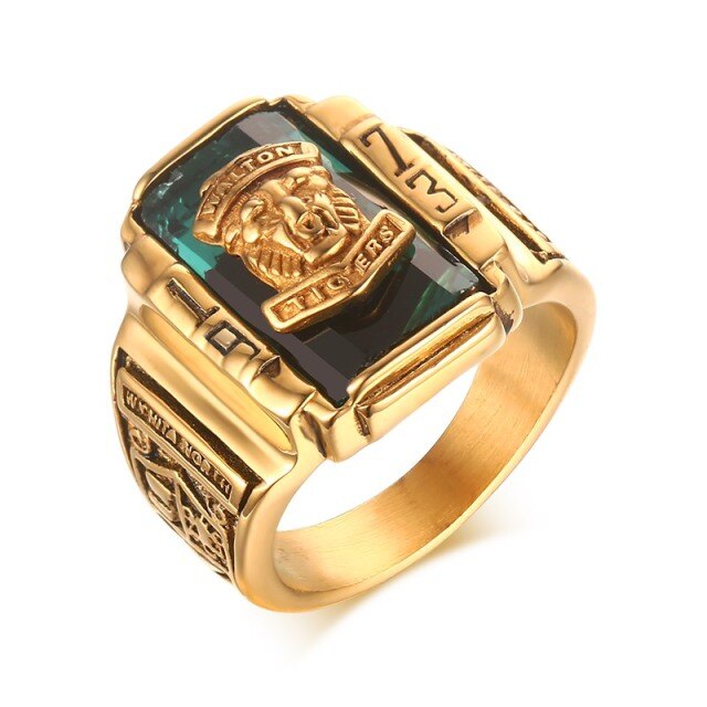 Men Vintage Signet Ring for Male Jewelry