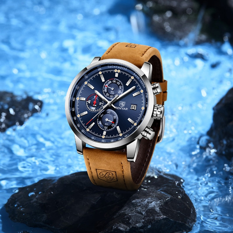 Men Luxury  Quartz Watch Fashion Chronograph Watch