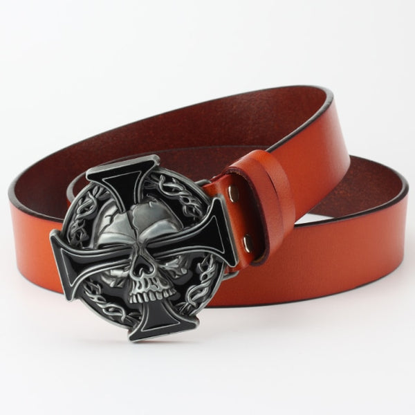 Men Crossbones and Skull Belt