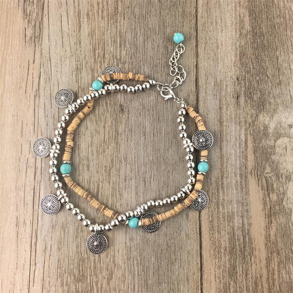 Boho barefoot beach bohemian anklet Hippie style Ankle bracelet