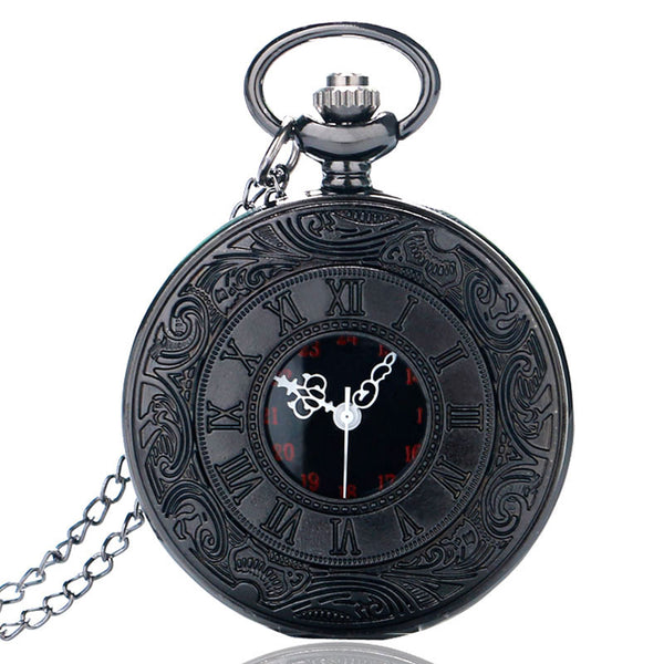 Vintage Roman Number Quartz Steampunk Pocket Watch