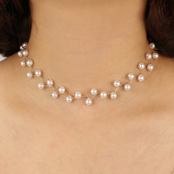 Fashion Women Necklace Choker Pearl Necklace