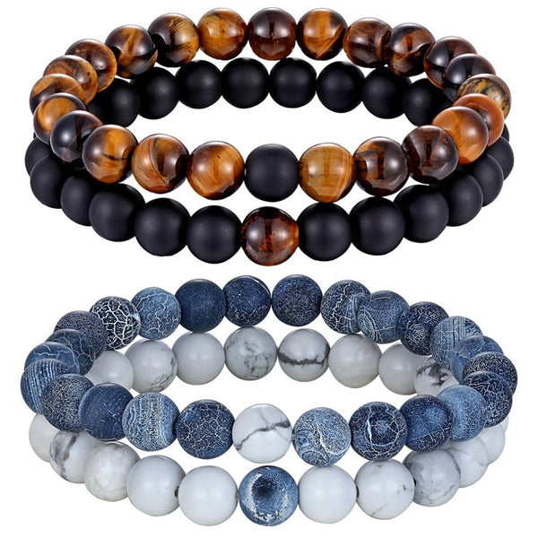 Natural Stone Yoga Beaded Bracelet for Men