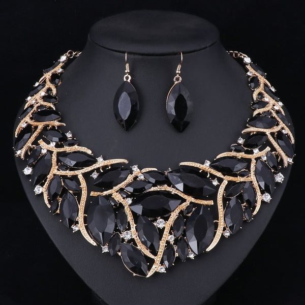 Wedding Necklace Earring Ring Fashion Bridal Jewelry Sets