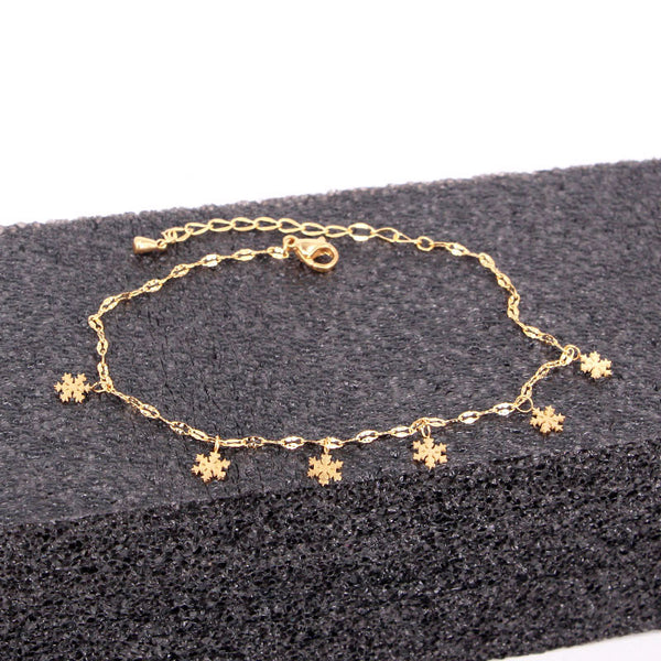 Beautiful Snowflake Charm Anklets For Women