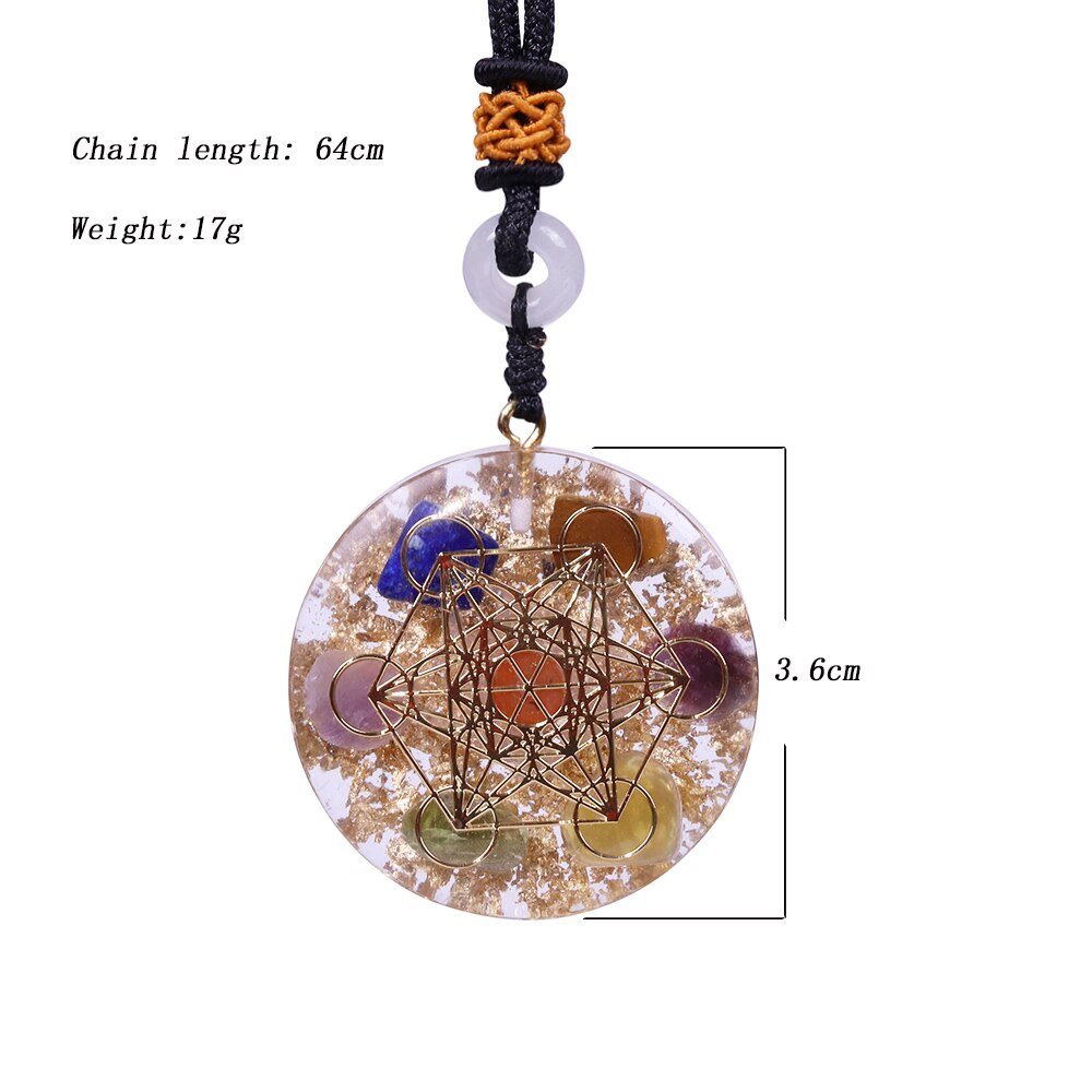 Crystal  Stones Chakra Reiki  Pendant