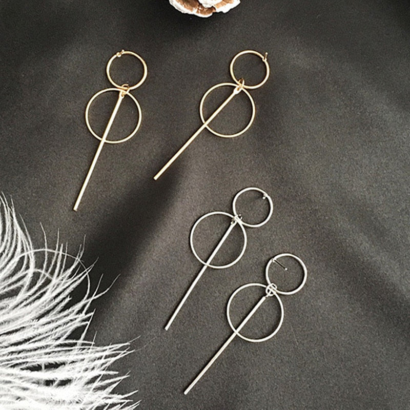 NEW Gold Metal Tassel Earrings for Women