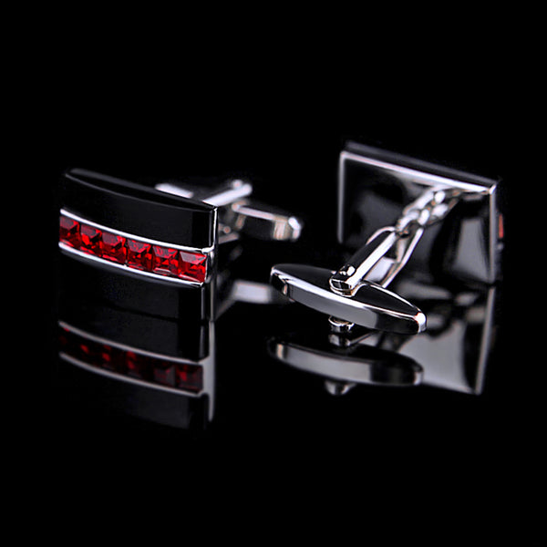 fashion shirt  Red Crystal cuff link