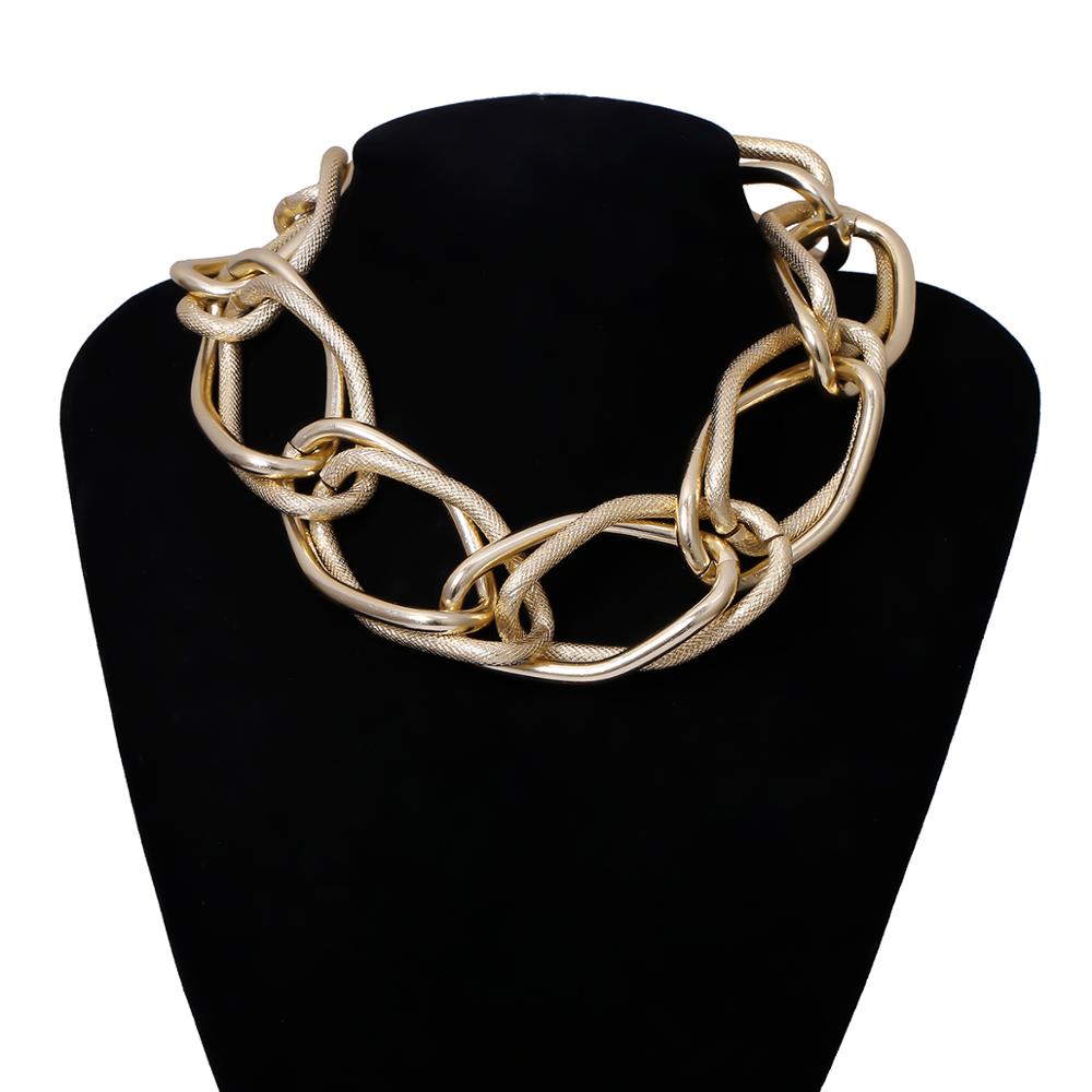 Multi Layered Golden Chain Choker Necklace