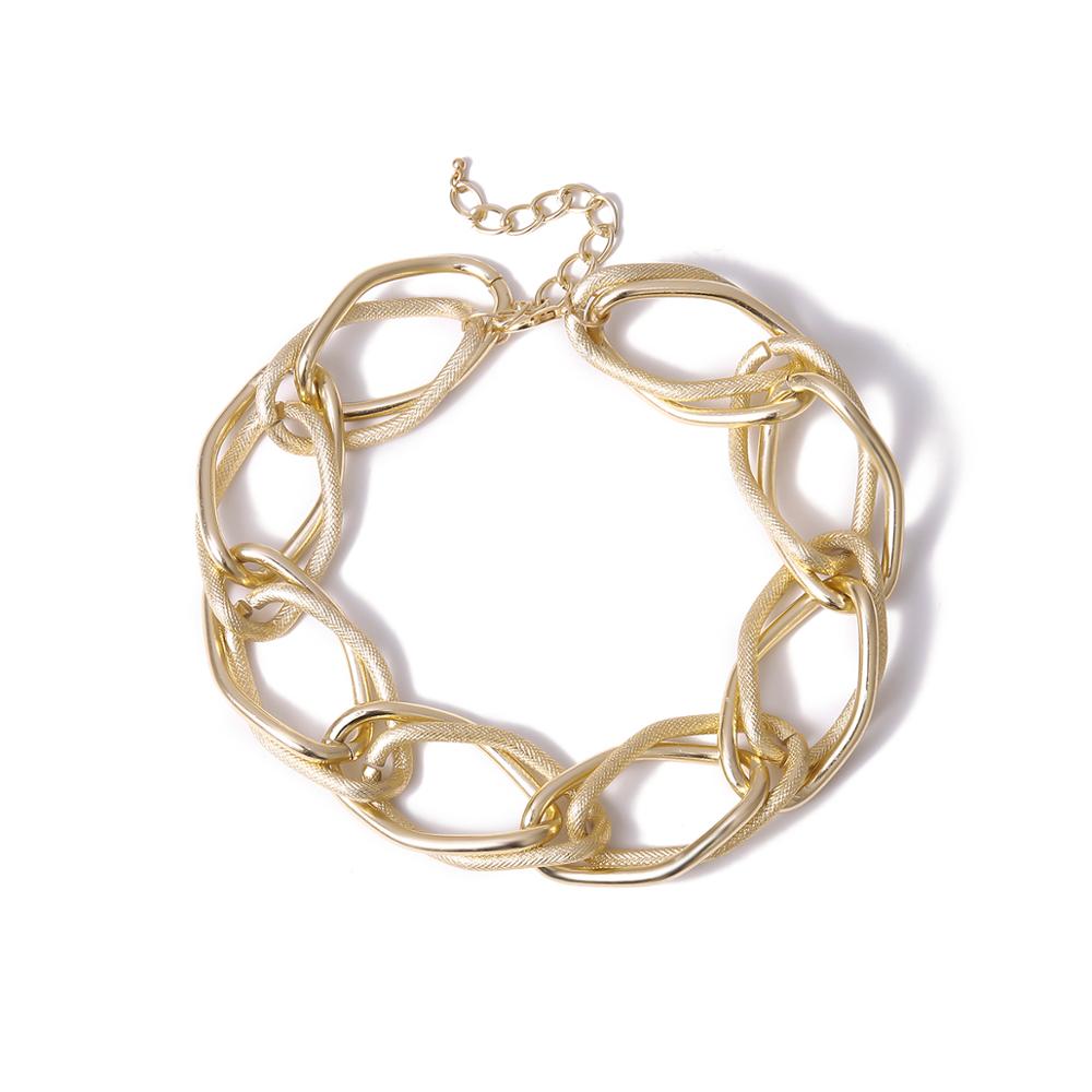 Multi Layered Golden Chain Choker Necklace