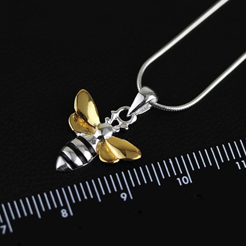 925 Sterling Silver  Lovely Charm Honey Bee Pendant without Chain