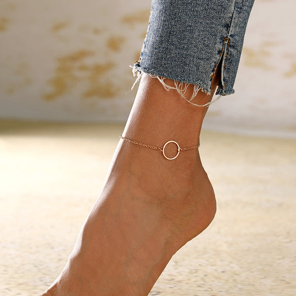 Geometric Anklets Big Circle For Women