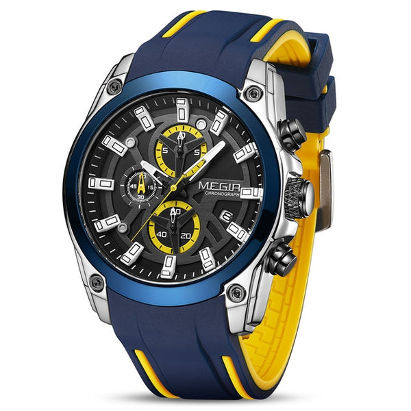 Blue Sport Watches for Men Luxury Chronograph Man Watch